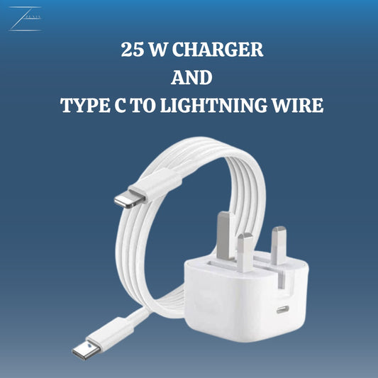 25W Charger+ Type C To Lightning Wire (Combo 3)